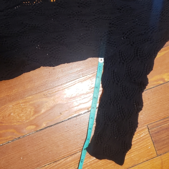 NWT WD.NY 3/4 sleeve crocheted black sweater size XS - Picture 6 of 6